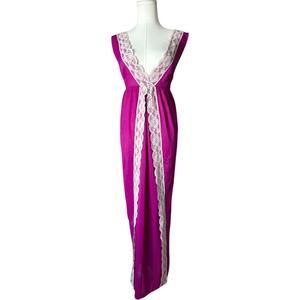 Vintage Pink Lace Nightgown XL — Coquette, Cottagecore, Romantic, Soft Girl |220